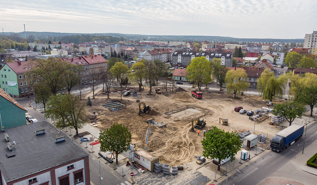 Przebudowa Placu Bohaterów wraz z infrastrukturą towarzyszącą w miejscowości Słubice