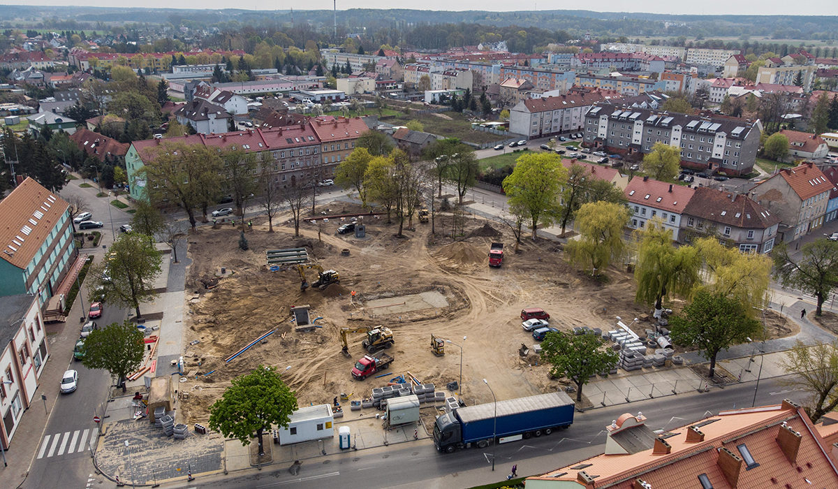 Przebudowa Placu Bohaterów wraz z infrastrukturą towarzyszącą w miejscowości Słubice