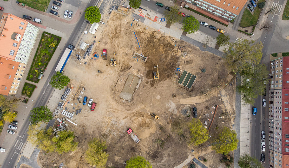 Przebudowa Placu Bohaterów wraz z infrastrukturą towarzyszącą w miejscowości Słubice